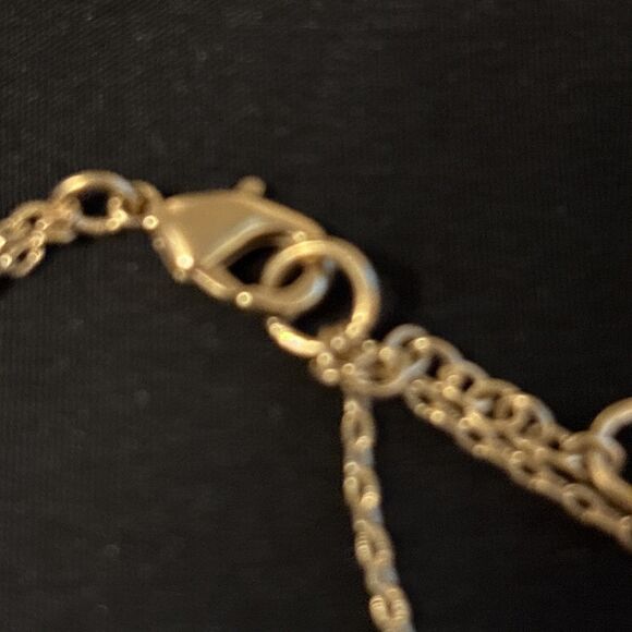 Jade & Jasper Brand Signed Goldtone Delicate Double Strand Necklace 15.5 Inches - Picture 5 of 8